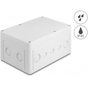 Installatiebehuizing met kabelvermeldingen 180 x 125 x 90 mm grijs