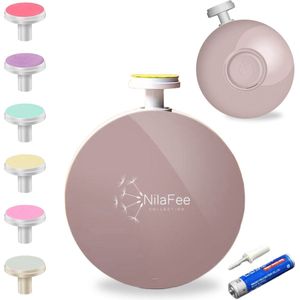 NilaFee - Electrische Baby Nagelvijl - Inclusief Batterijen - Manicureset - Verzorgingsset - Nagelschaartje - Wit