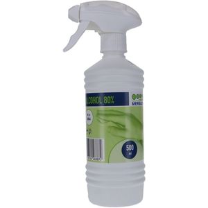 Merbach alcohol 80% 500ml sprayflacon- 7 x 1 stuks voordeelverpakking