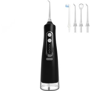 Electric Dental Water Flosser for Teeth Gums Braces, Dental Portable Oral Flosser, 4 Pressure Modes, 310ml Tank Capacity, Rechargeable IPX7 Waterproof Teeth Cleaner, Home Travel Waterflosser