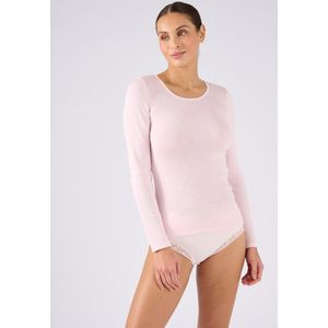 Damart - T-shirt met lange mouwen fijn ribgebreid Thermolactyl - Dames - Roze - 34-36 (XS)