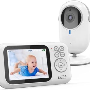 DailySupplies® Babyfoon met Camera en App - Baby Monitor - Huisdiercamera - Hondencamera - Full HD - Wit met Grijs