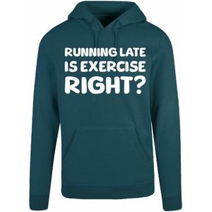 7311 - Hoodie - Running late-Bottle Green-XXL