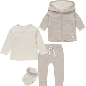 Noppies - kledingset - 5delig - vest Bonny - broek Melissa Taupe - shirt Hester - 2paar sokjes Kai - Maat 68
