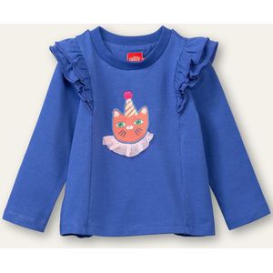 Tamari T-shirt 50 Solid jersey with artwork Party cat Blue: 74/9m