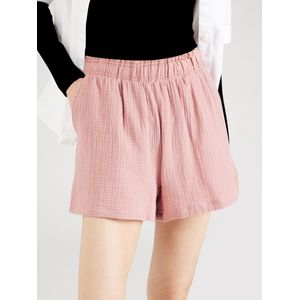 Dames Korte Broek/Short | Mousseline | 100% katoen | Roze | Maat S