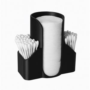 Wattenschijfjeshouder - Wattenschijfjes Houder - zwart- badkamer organizer, wattenstaafjes houder, wattenschijfjes & -staafjes, wattenschijfjes voordeelverpakking, wattenhouder, watjes houder, badkamer accessoires