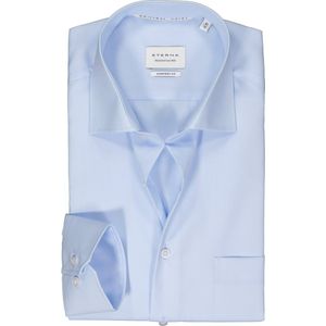 ETERNA comfort fit overhemd - popeline - lichtblauw - Strijkvrij - Boordmaat: 48