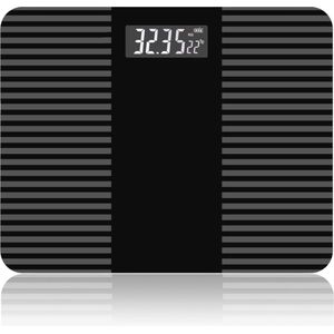 Digitale Personenweegschaal met Franse Spraakfunctie en LCD-Display – Gehard Glas, Anti-Slip | Max. 180 kg