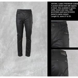 New Star dames coated broek Arona zwart - maat 34