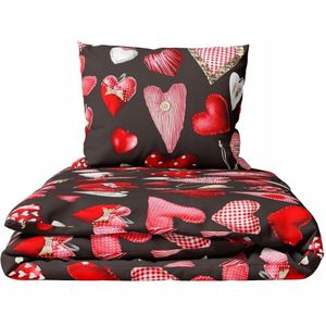Kora Beddengoedset 140x200cm - Romantisch Hartjes Design