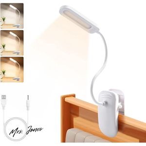 Diboniur - Klemlamp - Oplaadbaar - 3 Kleuren - Intensiteit Instelbaar - Voor Kinderen