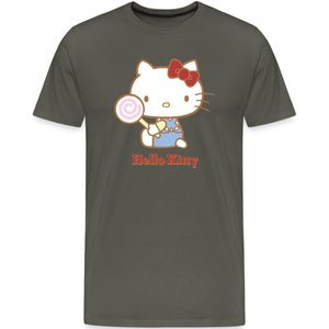 Hello Kitty Met Een Lollipop Premium T Shirt Heren