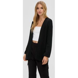 Qs Women-Cardigan--9999 GREY/BLACK-Maat XS