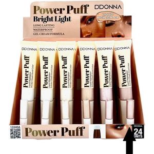 D'Donna - Vloeibare Highlighter - Highlighter - Power Puff - Spons applicator - Make-up - Glow - Waterproof - Long Lasting - Rosé Goud - Nummer 6