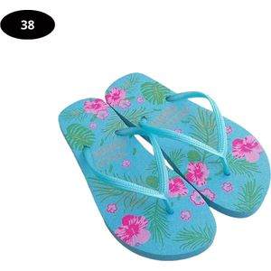 Livano Slippers Dames - Teenslippers - Flip Flops - Comfortabel - Zomer - Lichtblauw 42