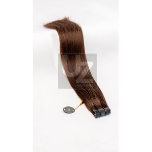UZ Hairlines Tape Extensions 50cm – Kleur #2 Donkerbruin – 50g – 100% Remy Human Hair – Premium Quality - Double Drawn