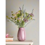 Bloomingville – Vaas glas roze Ennis – 14,5 x 22,5 x 14,5 cm