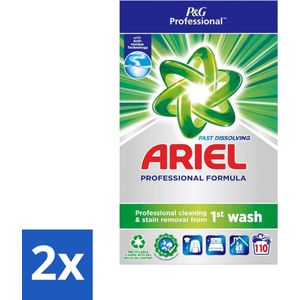 2 x Ariel Actilift - Waspoeder en Vlekverwijderaar - Witte en Lichtgekleurde Was - 110 Wasbeurten - Waspoeder - Vlekkenverwijderaar - Witte Was - Lichtgekleurde Was - Ariel Actilift