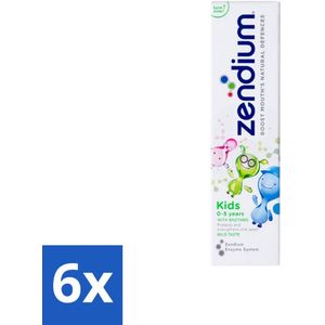 Zendium - Kids 0-5 Jaar - Tandpasta - 75 ml - Voordeelverpakking - 6 stuks