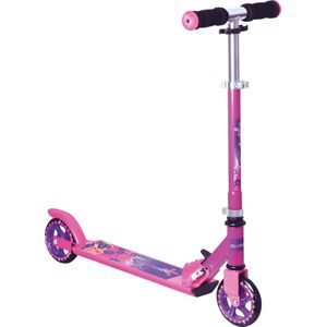 muuwmi aluminium scooter – tretroller, 125 mm, ABEC 5, GS-goedgekeurd, in hoogte verstelbaar, wit-roze