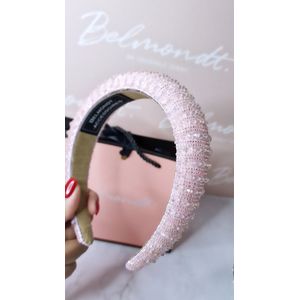 BELMONDT© Crystal Glitter Haarband - Glitter - Crystal - Roze- Kerst -Bridal