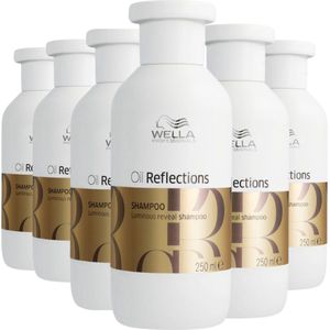Wella Oil Reflections Luminous Reveal Shampoo 250ml - 6 Stuks - Voordeelverpakking