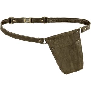 Gereedschapsriem Dames van echt leer. Lederen Toolbelt voor vrouwen. verstelbare riem voor klussen en tuinieren. olijf groen