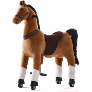 Mechanisch Speelgoed Paard - Rijpaard - Jongens & Meisjes - 5 tot 9 jaar - Bruin