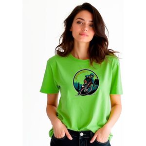 Kruskis Downhill Rider T-shirt Met Korte Mouwen Groen M Vrouw