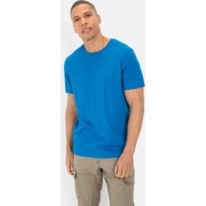 camel active Jersey T-shirt gemaakt van gecertificeerd organic cotton - Maat menswear-L - Mittelblauw
