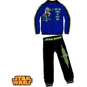 Star Wars joggingpak jongen, blauw,  met Yoda opdruk, maat 104