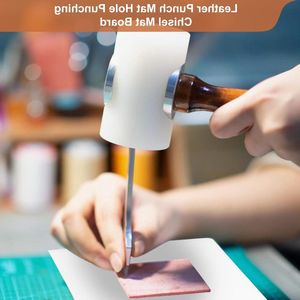 Lederen Stempelmat - Ponsbord Snijplankmat - Stempelen Ponsen Hamerpad - Leathercraft Quilten - Snijden Beschermende Mat - Doe-het-zelf-ambachten Naaien .