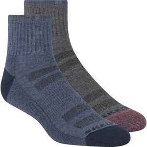 Skechers 1/2 Terry Trail Qtr Crew Heren Sokken - Blauw/Grijs - One Size