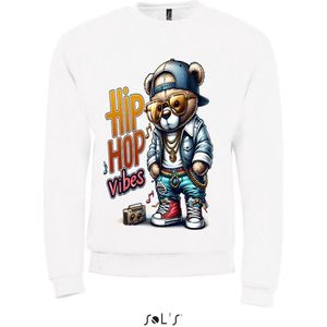 Sweatshirt 2-192 Hip Hop Vibes Teddy - S, Wit