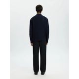 Selected Homme Tom LS Knit Structure Half Zip Sky Captain