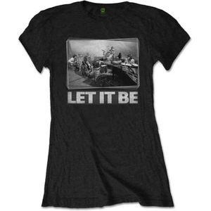 The Beatles - Let It Be Studio Dames T-shirt - M - Zwart