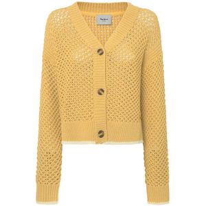 Pepe Jeans Isabella Cardigan Geel S Vrouw