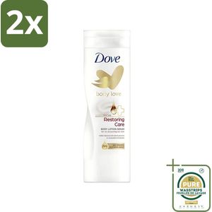 Dove - Bodylotion - Restoring Care - Verzorgend en herstellend - 400 ml - Voordeelverpakking - 2 stuks - Hydraterende lotion - Herstellende lotion