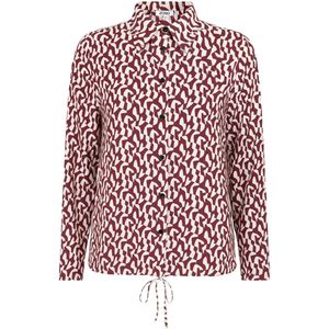 Zoso Blouse Pia 255 0005-0078 Offwhite-bordeaux Dames Maat - M