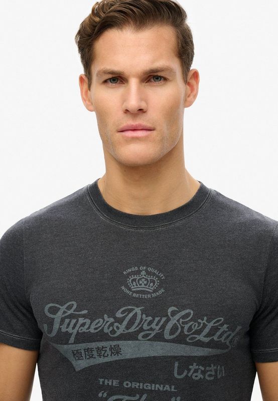 Superdry - Workwear Washed T-shirt met relaxte pasvorm - Heren - T-shirts