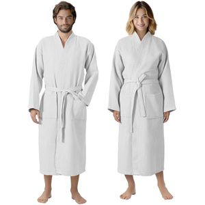 Boraboi ® Comfortabele Lichte Piqué Badjas voor Dames en Heren, Ideaal voor Thuis en Reizen