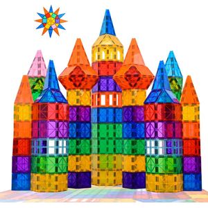 Magnetic Tiles- Magnetisch Speelgoed – 120 stuks - Constructie speelgoed - Magnetische tegels - Montessori speelgoed - Magnetic toys - Magnetische bouwstenen - Speelgoed Kinderen - Magna minds