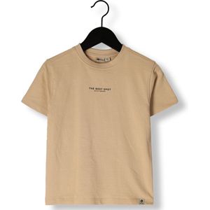 DAILY7 T-shirt Structure Print Polo's & T-shirts Jongens - Polo shirt - Beige - Maat 98