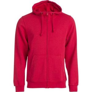 Clique Basic Hoody Full Zip 021034 - Rood - 4XL