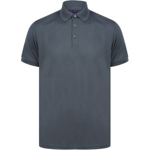 Henbury Herenpolo in gerecycleerd polyester H465 - Charcoal - L