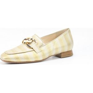 Hassia - Napoli 300848-1300 - Instapper - Brons - Leer - Goudkleurige Schakelketting