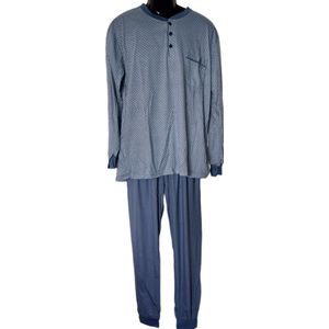 Uniseks Pyjama set Dames & Heren - 2 Delig - Kleur Groen/Wit - All over Print - Maat XL - Lange Mouwen - Lange Broek - Knopen - Cadeau - Kerst