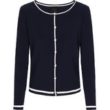 DreiMaster Klassik Gebreid vest  navy / wit