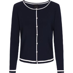 DreiMaster Klassik Gebreid vest  navy / wit